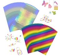 100 fogli a caldo Glimmer, colori metallizzati, bella pellicola di toner reattiva, 20,1 x 29,4 cm, pellicola di stampa laser e laminatore toner, pellicola reattiva per scrapbooking carta artigianale