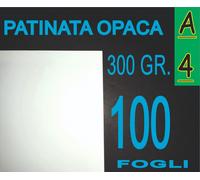 100 FOGLI A4 CARTA PATINATA OPACA X STAMPANTI LASER X BIGLIETTI VISITA 300 GR