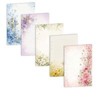 100 fogli A5 Cross Floral Planner Insert, 6 fori raccoglitore carta ricarica