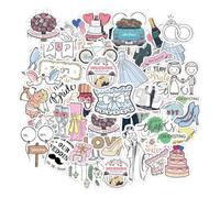 100 fogli adesivi di nozze, adesivi personalizzati per carte di nozze, accessori per album di addio al nubilato, adesivi per la squadra della sposa