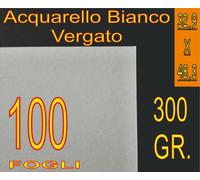 100 FOGLI CARTA ACQUARELLO STAMPANTE INKJET 300GR RILIEVO A3+ 32,9 X 48,3