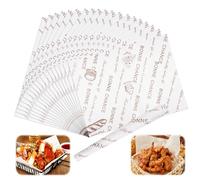 100 Fogli Carta Alimentare 38x28cm Carta Oleata per Alimenti, Antiaderente Carte per Hamburger, Carte da Imballaggio per Panini, Patatine Fritte, Hamburger, Formaggio, Torte