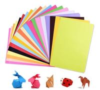 100 Fogli Cartoncini Colorati A4, Carta Origami Colorata Lato Doppio, Paper Pieghevole Vivaci Colori, Cartoncino Colorato Bambini per Adulti, Principianti, Disegno, Progetti Artigianali Fai Da Te