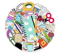 100 Fogli Di Adesivi Di Cancelleria Creativa per Finestre, Introduzione e Rientro a Scuola