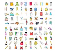 100 Fogli Di Adesivi Per Graffiti Di Cancelleria, Adesivi Per La Scuola, Adesivi Per L'Ingresso A Scuola, Decorazione Per Borse Scolastiche, Adesivi Per L'Ingresso A Scuola