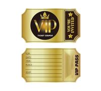 100 fogli di biglietti d'invito VIP scrivibili su entrambi i lati, per compleanni, matrimoni, feste, cinema, serate, inviti, 15,2 x 8,9 cm