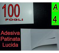 100 fogli di Carta BIANCA adesiva lucida stampante ETICHETTE VINO A4
