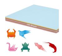 100 fogli di carta colorata A4, carta origami, 70 g/m², carta colorata fatta a mano, per bambini, carta colorata su entrambi i lati, carta pieghevole per progetti fai da te