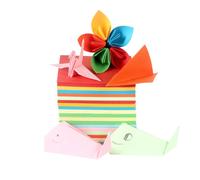 100 fogli di carta origami fronte-retro con foglio quadrato vivaci