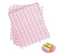 100 fogli di carta per alimenti, impermeabili, a prova di grasso, per avvolgere alimenti, panini, torte, colore: rosa