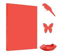 100 fogli di carta per origami A4, colore rosso, carta colorata A4, 70 g/m², carta pieghevole A4, carta pieghevole su entrambi i lati, 297 mm x 210 mm, carta per fotocopie per progetti fai da te e