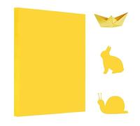 100 fogli di carta per origami formato A4, colore giallo, carta colorata A4, 70 g/m², carta pieghevole A4, carta pieghevole su entrambi i lati, 297 mm x 210 mm, carta per fotocopie per progetti fai da