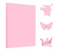 100 fogli di carta per origami formato A4, colore rosa, carta colorata A4, 70 g/m², carta pieghevole A4, carta pieghevole su entrambi i lati, 297 mm x 210 mm, carta per fotocopie per progetti fai da