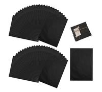100 fogli di carta velina nera A4, carta da regalo, materiali da imballaggio fatti a mano, carta trasparente, adatti per confezioni regalo, bouquet, fai da te