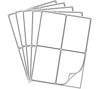 100 fogli di etichette universali adesive, formato A4, 400 pezzi, 105 x 148 mm, adatte per uso laser/ink/fotocopiatrici