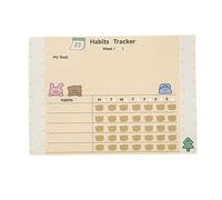 100 fogli di foglietti adesivi a 6 fogli di foglietti adesivi per piano giornaliero adorabile blocco note animali piano settimanale scuola ufficio forniture
