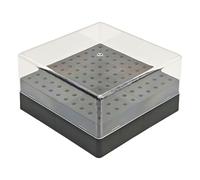 100 fori chiodi trapano bit scatola organizzata pratica custodia con coperture trasparenti per strumenti manicure salone chiodo trapano bit contenitore