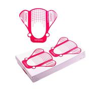 100 forme per scolpire le unghie con adesivo forte, accessorio per estensione delle unghie per un'applicazione senza soluzione di continuità a casa o in salone, forme adesive per unghie dure