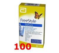 100 Freestyle Optium strisce reattive diabete test glucosio scadenza: 08-2026