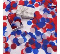 100 g, coriandoli colorati in tessuto, 2,5 cm, coriandoli in carta, coriandoli grandi, rotondi, per palloncini, confezione regalo, matrimonio, San Valentino, compleanno, decorazione blu