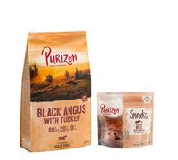 100 g Snack Gratis! 12 kg Purizon Crocchette per cani - Adult Black Angus con Tacchino