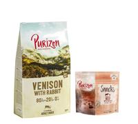 100 g Snack Gratis! 12 kg Purizon Crocchette per cani - Adult Selvaggina & Coniglio