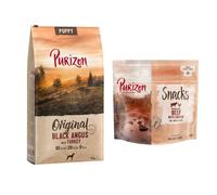 100 g Snack Gratis! 12 kg Purizon Crocchette per cani - Puppy Black Angus con Tacchino
