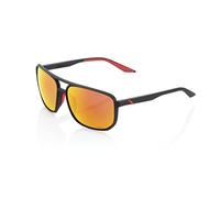 100% Konnor-Soft Tact Black-Hiper Red Multilayer Mirror Lens Occhiali, Multicolore, Taglia Unica Unisex-Adulto