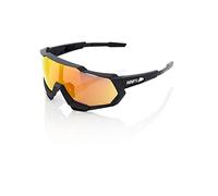 100% GAFAS SPEEDTRAP - Soft Tact Black - Hiper Red Multilayer Mirror Lens