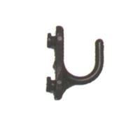 100 GANCI CURVI IN NYLON NERI PER PANNELLI BRICO PORTA UTENSILI ACCESSORI