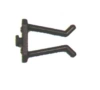 100 GANCI DOPPI IN NYLON NERI PER PANNELLI BRICO PORTA UTENSILI ACCESSORI