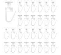 100 ganci per binario per tende, in plastica, con testa da 10 mm, per binari per tende, ganci pieghevoli, per tende e divisori per tende da soffitto