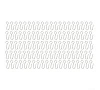 100 ganci per tende in acciaio inox per doccia e tende a binario, progettati per un uso a lungo termine e compatibilità con più aste per tende (S21)