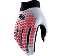 100percent Geomatic Gloves Bianco S Uomo Grey / Racer Red