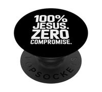100% Gesù. Zero Compromessi Cristiana PopSockets PopGrip Adesivo