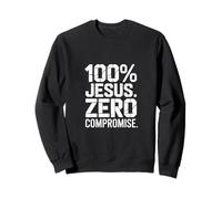 100% Gesù Zero Compromesso Fede Cristiana Felpa