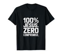 100% Gesù Zero Compromesso Fede Cristiana Maglietta