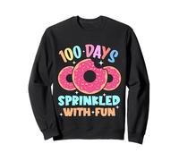 100 Giorni cosparsi di Divertenti Ciambelle Happy 100th Day of School Felpa