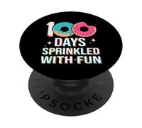 100 giorni cosparsi di divertenti ciambelle Happy 100th Day Of School PopSockets PopGrip Adesivo