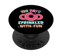100 giorni cosparsi di divertenti ciambelle Happy 100th Day Of School PopSockets PopGrip Adesivo