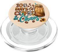 100 giorni di caffè e caos, divertente occupato scuola insegnante vita PopSockets PopGrip per MagSafe