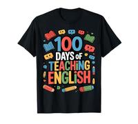 100 Giorni di insegnamento dell'insegnante di Inglese Maglietta