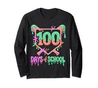 100 Giorni di Scuola Baseball Ice Cream Drip Giocatore 100 ° Giorno Maglia a Manica