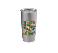 100 Giorni Di Scuola Maestro Builder Bambini Brick Builder Bicchiere termico in acciaio inox doppia parete