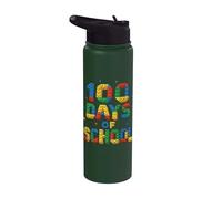 100 Giorni Di Scuola Maestro Builder Bambini Brick Builder Stainless Steel Insulated Water Bottle