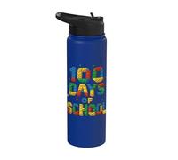 100 Giorni Di Scuola Maestro Builder Bambini Brick Builder Stainless Steel Insulated Water Bottle