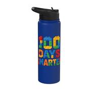 100 Giorni Più Intelligenti Bambini Brick Builder 100th Day Of School Stainless Steel Insulated Water Bottle