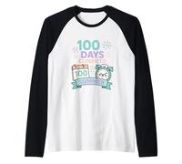 100 Giorni più Vicini All'Estate Retro Classroom Art Maglia con Maniche Raglan