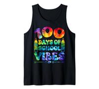 100° giorno di scuola regali per bambini 100 giorni vibes Groovy Tie Dye Canotta