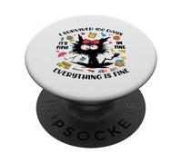 100 ° giorno di scuola Va bene, va tutto bene PopSockets PopGrip Adesivo